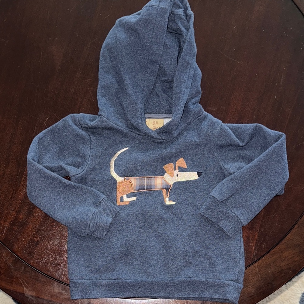 Cozy Blue Dog Graphic Hoodie for Kids